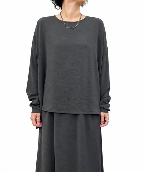 【siro de la bonte | '27 Spring Collection】hightwist smooth wide pullover OP R713217
