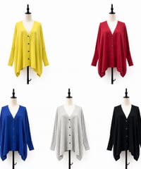 【siro de la bonte | '27 Spring Collection】 linen like hightwist knit poncho cardigan R713104