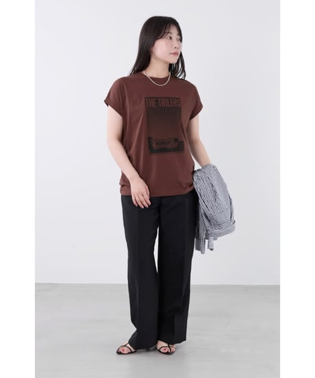 【MICA&DEAL】  0126209203 接触冷感-フォトプリントフレンチスリーブT-shirt