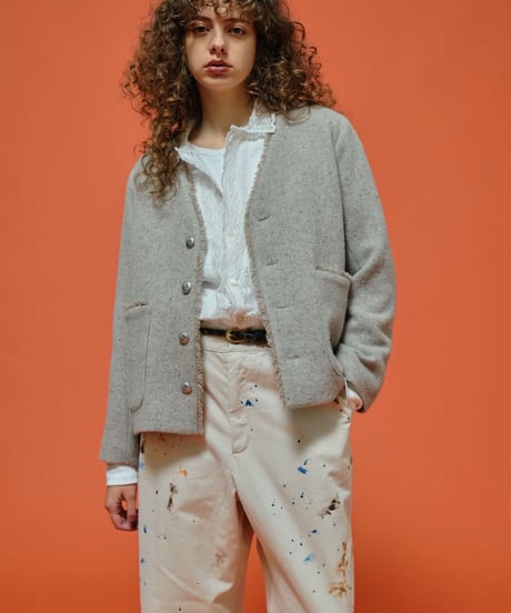 【LE MÉLANGE '26 winter collection】8653801 RE; NEWOOL 1/10 NEP TWEED