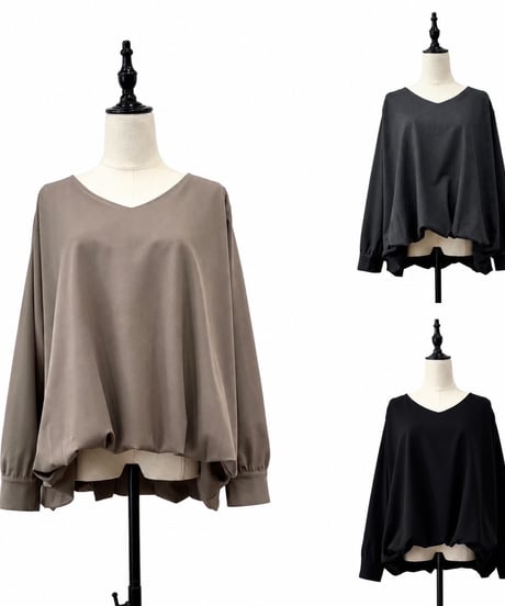 【siro de la bonte 26AW】R653303 stretch flannel balloon pullover