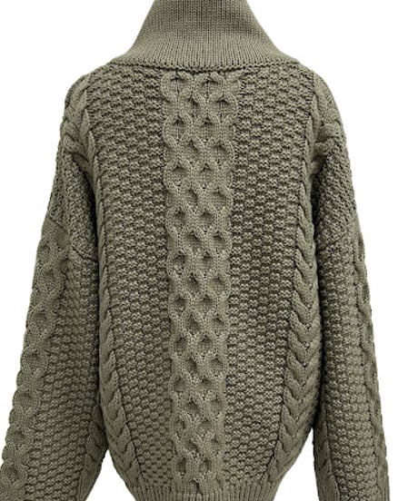 【ayane '26 winter collection】876825 襟付きアランニット