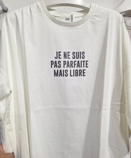 全国送料185円【siro de la bonte】R643208 message Tshirt（ｸﾞﾘｯﾀｰ）30/-highgage cotton