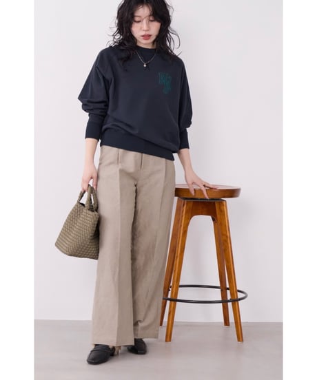 【MICA&DEAL】 0126309089 "MDL"フロッキーロゴプリントスウェット
