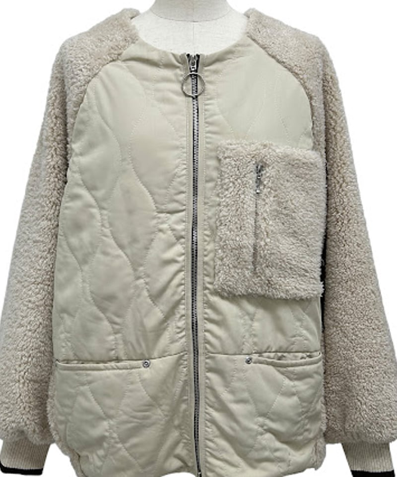 ayane '26 winter collection】876816 ボア×中綿キルトノーカ