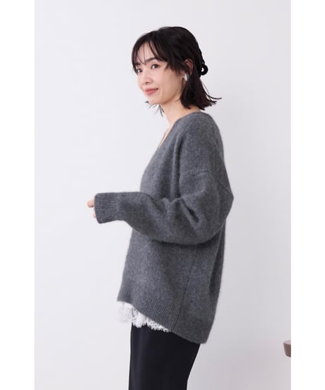 【MICA&DEAL】 ラクーンデュアルVネックニット 0126308103