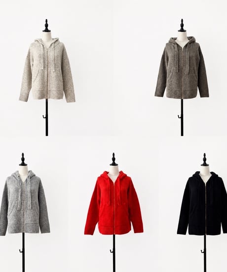 【siro de la bonte 26AW】R653106 whip yarn zipup foody