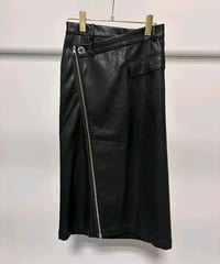 【MARGAUX VINTAGE 26AW】MG  SK - 26135 - A レザーラップスカート