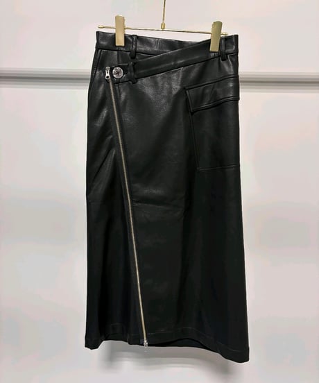 【MARGAUX VINTAGE 26AW】MG  SK - 26135 - A レザーラップスカート