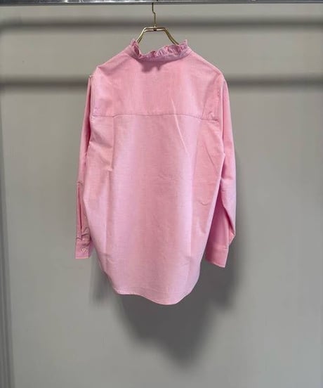【MARGAUX VINTAGE | '27 Spring Collection】 オックスフォードフリルシャツ   BL 27013／1月中旬から2月中旬発送予定