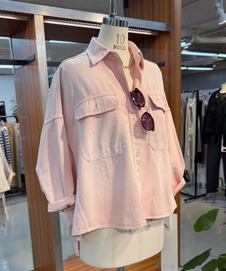 【PASSIONE 27ss】36413　ドロップショルダーデニムシャツ