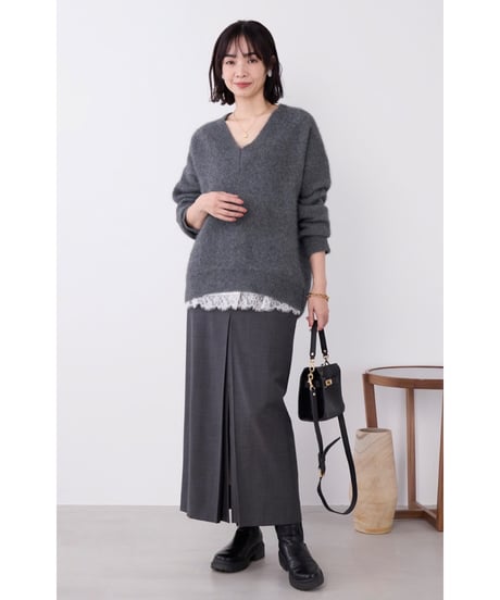【MICA&DEAL】 ラクーンデュアルVネックニット 0126308103