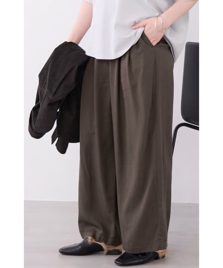【MICA&DEAL】 0126303054 フィブリルワイドストレートイージーパンツ
