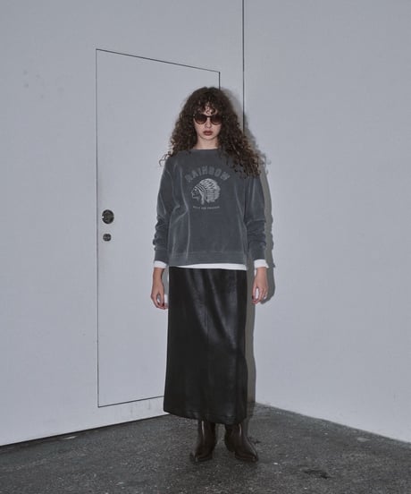 【LE MÉLANGE '26 winter collection】8651301　LEATHER LIKE JERSEY