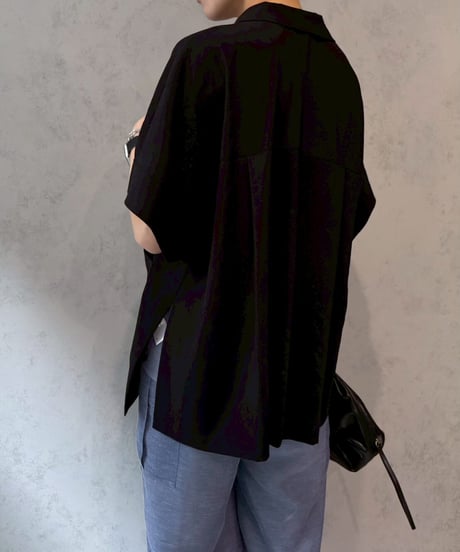 【cafune】625405 mat stretch georgette half sleeve jacket