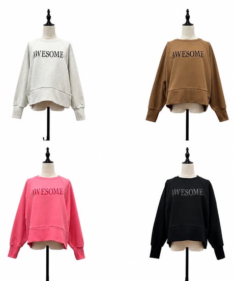【siro de la bonte 26AW】R653205 30/10SWEAT dolman pullover(フロッキー）