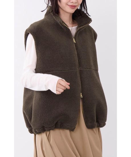 【MICA&DEAL】 0126306061 ダブルジップボアベスト