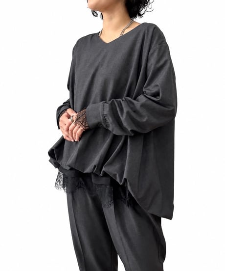 【siro de la bonte 26AW】R653303 stretch flannel balloon pullover