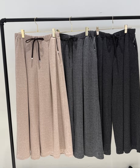 【ayane '26 winter collection】876818 ヘリンボーンジャガードポンチタックワイドパンツ