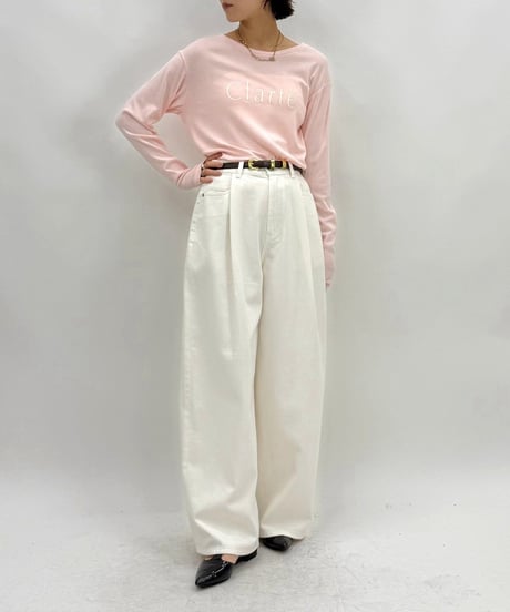 【cafune 27SS】 15631 10oz soft denim tuck pants