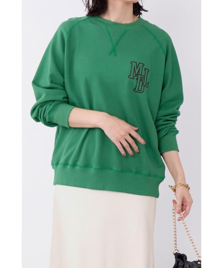 【MICA&DEAL】 0126309089 "MDL"フロッキーロゴプリントスウェット