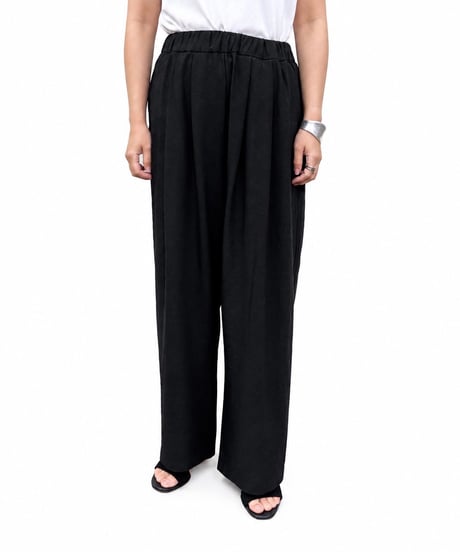 【siro de la bonte | '27 Spring Collection】hightwist smooth tuck easy pants R713215