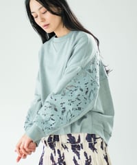 【Lallia Mu】 バルーンシルエットレーススウェット 2711531／2月上旬～2月中旬発送予定