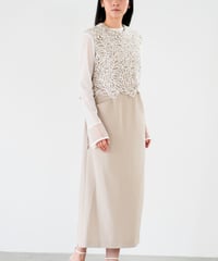 【Lallia Mu】レースドッキングワンピース 2711391／2月上旬～2月中旬発送予定