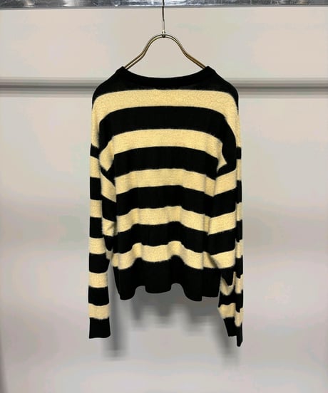 【MARGAUX VINTAGE 26AW】MG  KN - 26121 - A 異素材ボーダークルーカーディガン