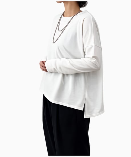早期ご予約送料無料！【siro de la bonte 26AW】R653207 20/-soft cotton(冬のインナーシリーズ） wide pullover