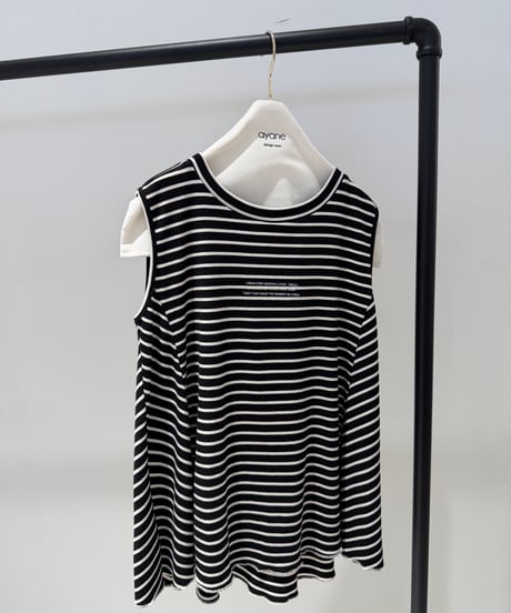 【ayane '26 winter collection】876822 ボーダーフレアタンク