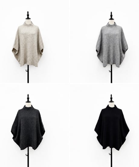 【siro de la bonte 26AW】R653107 whip yarn bottleneck poncho vest
