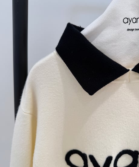 【ayane '26 winter collection】876827 ステンカラーロゴニット