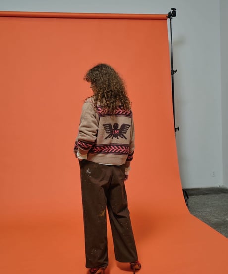 【LE MÉLANGE '26 winter collection】8653501 COTTON TWILL STONE BIO + PAINTED