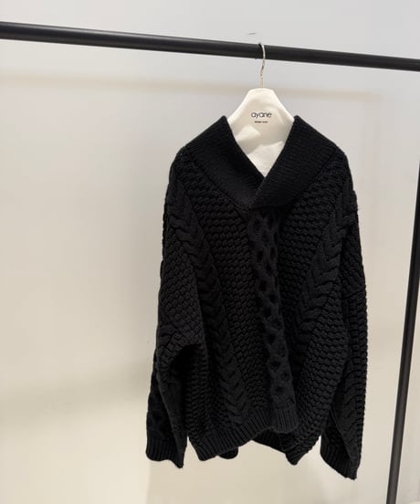 【ayane '26 winter collection】876825 襟付きアランニット