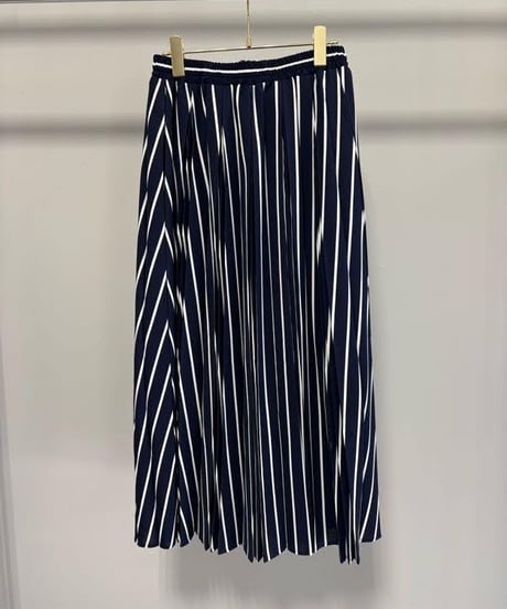【MARGAUX VINTAGE | '27 Spring Collection】 ストライププリーツスカート   SK 27026／2月上旬から3月上旬発送予定