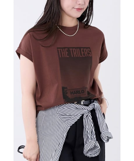 【MICA&DEAL】  0126209203 接触冷感-フォトプリントフレンチスリーブT-shirt