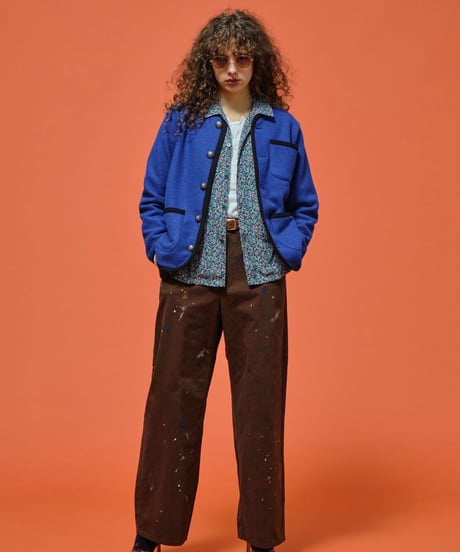 【LE MÉLANGE '26 winter collection】8653501 COTTON TWILL STONE BIO + PAINTED