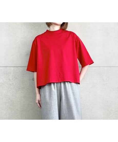 【AUG】 862313 クールタッチ天竺 6分袖クロップド Tee｜接触冷感