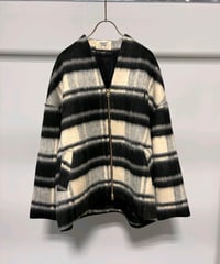 【MARGAUX VINTAGE 26AW】MG  CO - 26129 - A シャギージップコート　CHECK