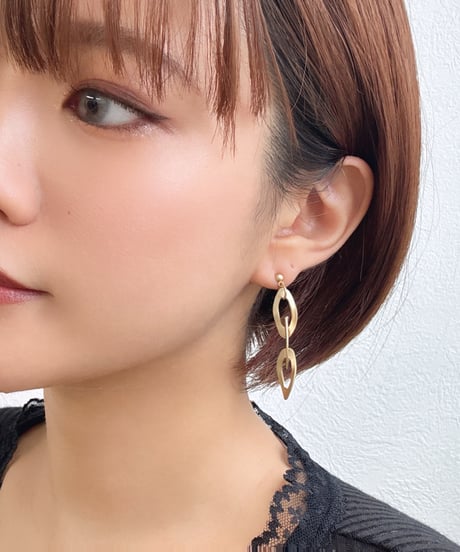 【charmaer 27 Early spring】297101  メタルチェーンピアス