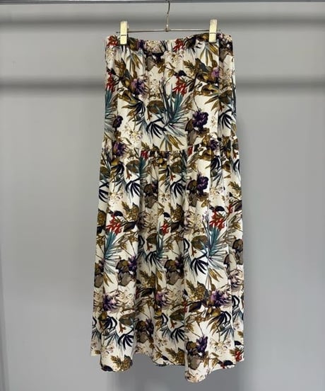 【MARGAUX VINTAGE | '27 Spring Collection】 ボタニカル柄スカート  SK 27012／1月下旬から2月中旬発送予定