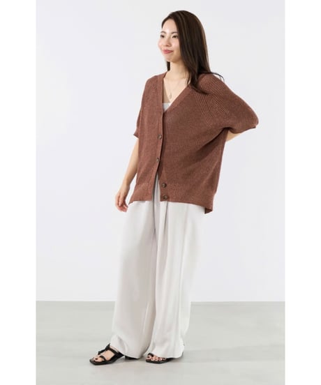 【MICA&DEAL】 0126208113 ペーパーヤーンニットカーディガン