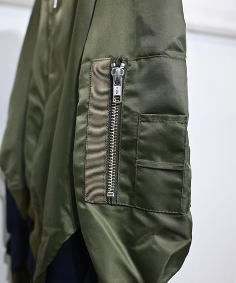 【ATELIER SIX】異素材切り替えMA-1ブルゾン HW-21269485