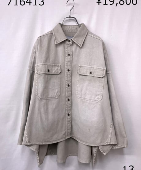 【PASSIONE 27ss】36413　ドロップショルダーデニムシャツ