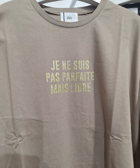 全国送料185円【siro de la bonte】R643208 message Tshirt（ｸﾞﾘｯﾀｰ）30/-highgage cotton