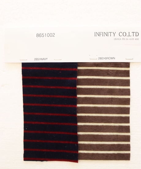 【LE MÉLANGE '26 winter collection】8651002 CORDUROY BORDER　前後着用