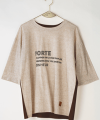 【Lallia Mu】 ファブリックプリントTシャツ 2711538／3月上旬～3月中旬発送予定