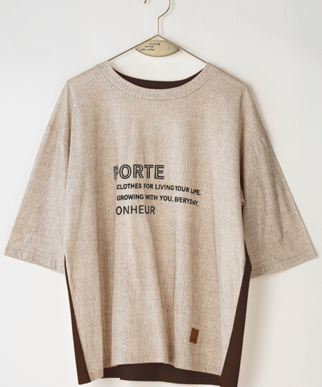 【Lallia Mu】 ファブリックプリントTシャツ 2711538／3月上旬～3月中旬発送予定