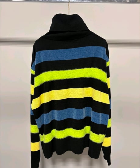 【MARGAUX VINTAGE 26AW】MG  KN - 26120 - A 異素材ボーダータートルニット